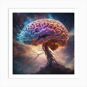 Brain In Space 2 Art Print