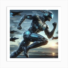 Futuristic Robot 108 Art Print