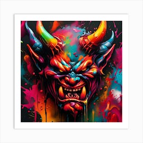 Devil Head 17 Art Print