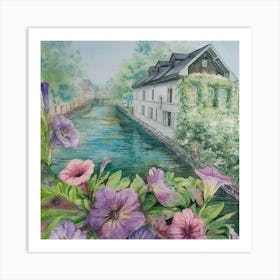 Spring Strasbourg Square Art Print