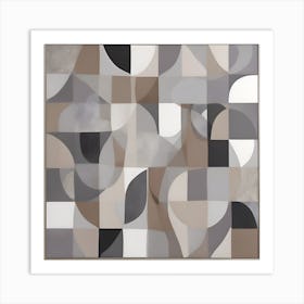 abstract painting in geometric shape Art Print