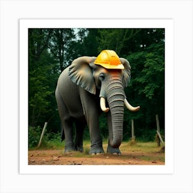 Asm Elephant Wearing Like An Engineer D90dcabb Bfa7 449a 896f 0dc1ff68a9a1 Art Print