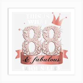 88 & Fabulous I Black Peach Party Group Candid Photo Outfit Art Print