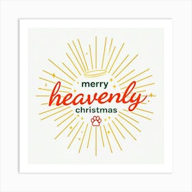 Merry Heavenly Christmas Art Print