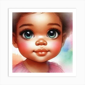 Afro-American Girl Art Print