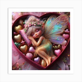 Fairy In A Heart Art Print