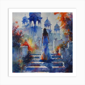 Watercolor Of A Woman 1 Art Print