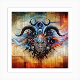 Satan'S Head Art Print