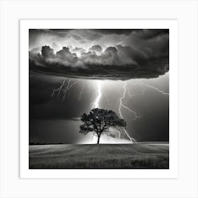 Lightning In The Sky 20 Art Print