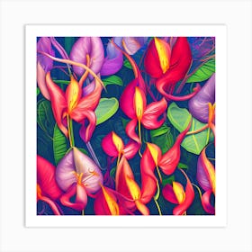 Anthurium Flowers 14 Art Print