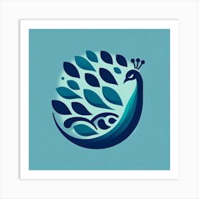 Peacock Logo Art Print