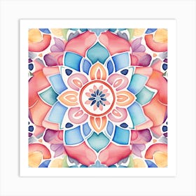 Watercolor Floral Pattern 2 Art Print