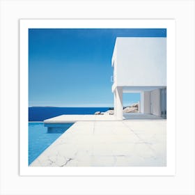 White House By The Sea Art Print