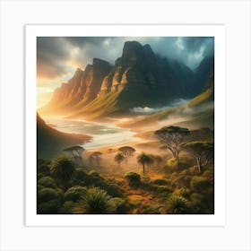 Sunset In The Mountains 9 Art Print