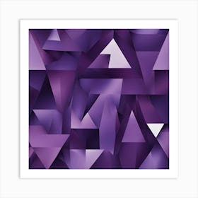 Abstract Purple Triangles 3 Art Print