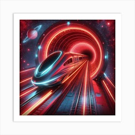 Futuristic Train 1 Art Print