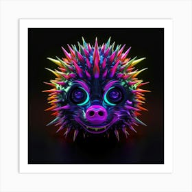 Neon Hedgehog 3 Affiche