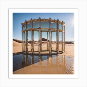 Hall Of Mirrors Rising From The Sand Art Print