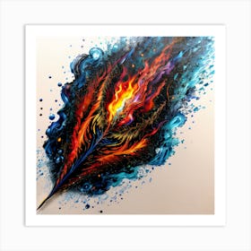 Feather Painting Art Print