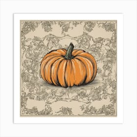 Pumpkin In A Frame Art Print