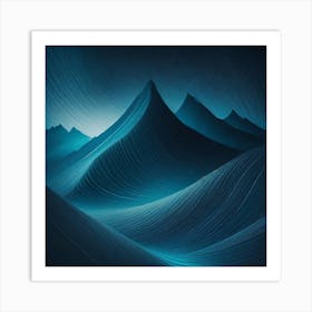 Firefly An Illustration Of A Beautiful Majestic Cinematic Tranquil Mountain Landscape In Neutral Col (64) Art Print