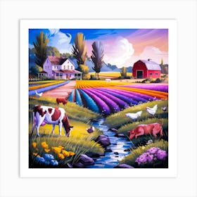 Farm Scene Art Print