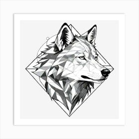 Wolf Head 11 Art Print