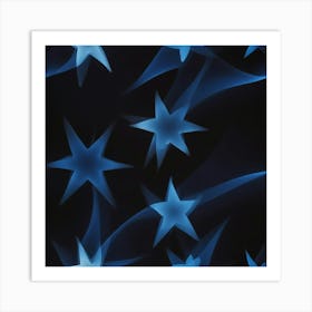 Blue Stars Art Print