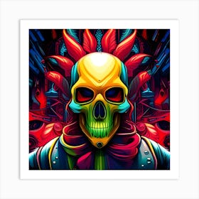 Skull Skull Skull Skull Skull Skull Skull Skull Skull Art Print