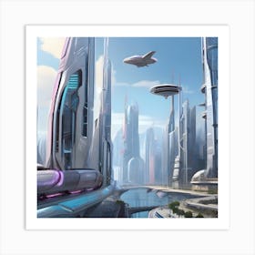 Futuristic City 10 Art Print