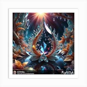 Crystal Lotus Art Print