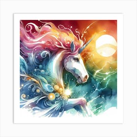 Unicorn 4 Art Print