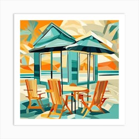 Beach House 1 Art Print