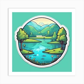 Landscape Sticker 7 Art Print