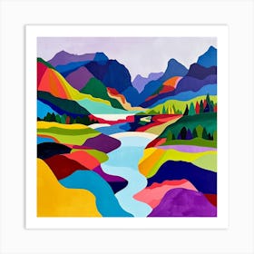 Colourful Abstract Berchtesgaden National Park Germany 7 Art Print