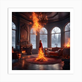 Fire Lady Art Print