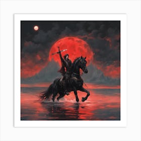 Knight On Horseback Art Print