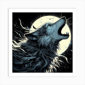 Howling Wolf Art Print