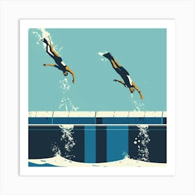 Scuba Diving Illustration Art Print