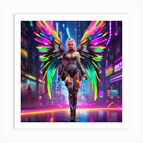 Neon Angel 32 Art Print