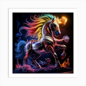 Rainbow Horse 1 Art Print