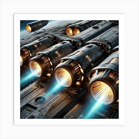 Light Solar Beam Turrets Converted Art Print