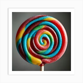 Rainbow Lollipop Art Print