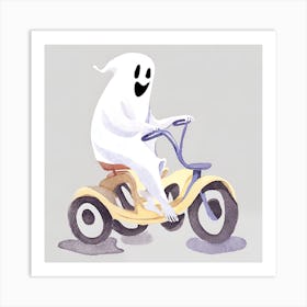 Ghost On A Trike Art Print