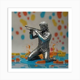 Playing Flute Art Print