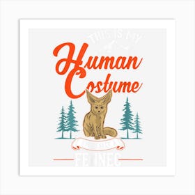 Fennec Human Costume Halloween Fennec Art Print