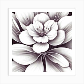 White Flowers Art Print