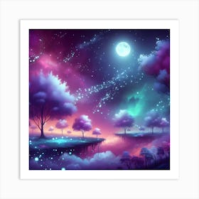 Night Sky Wallpaper Art Print