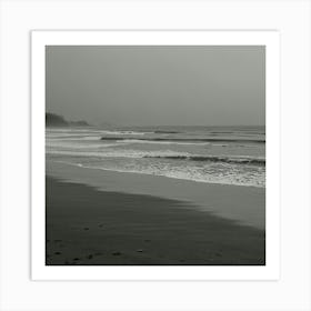 Black And White Beach 1 Art Print