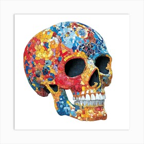 Mosaic Skull 1 Art Print